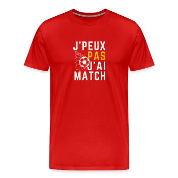 I can't I Match - Men's Premium Organic T-Shirt - red - Front - Damien (186cm)