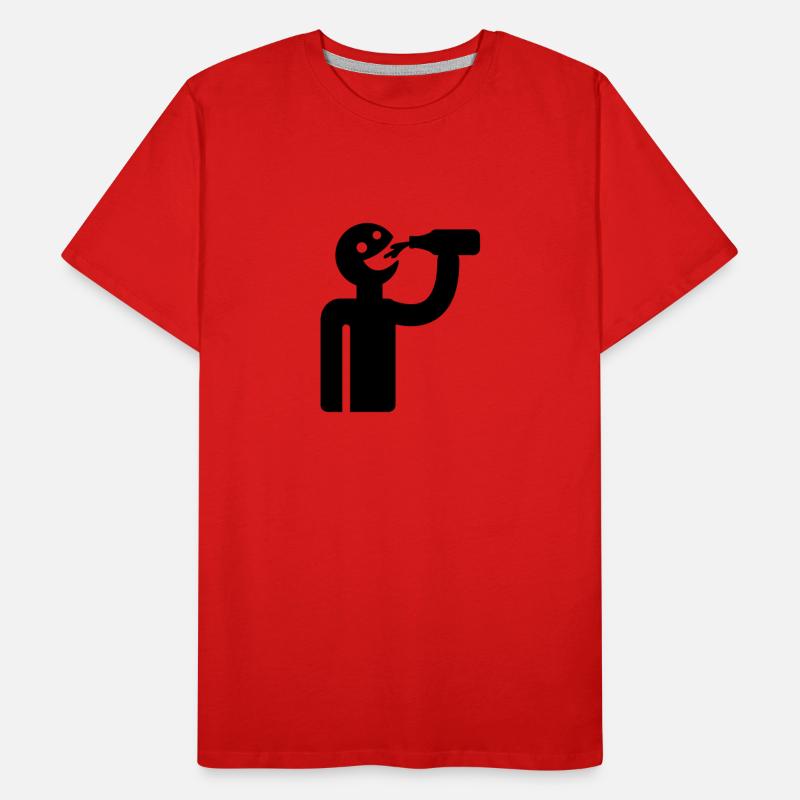 Säufer - Trinker Männer Premium Bio T-Shirt