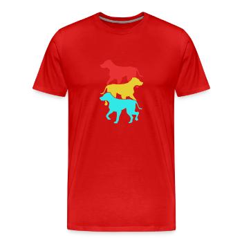 Rhodésian Ridgeback - T-shirt bio Premium Homme - rouge - Devant - Damien (186cm)