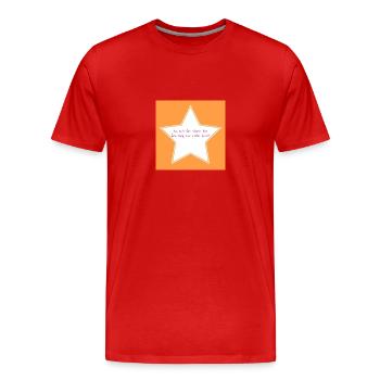 Tu es l’étoile qui cherche le chemin de l’amour - T-shirt bio Premium Homme - rouge - Devant - Damien (186cm)