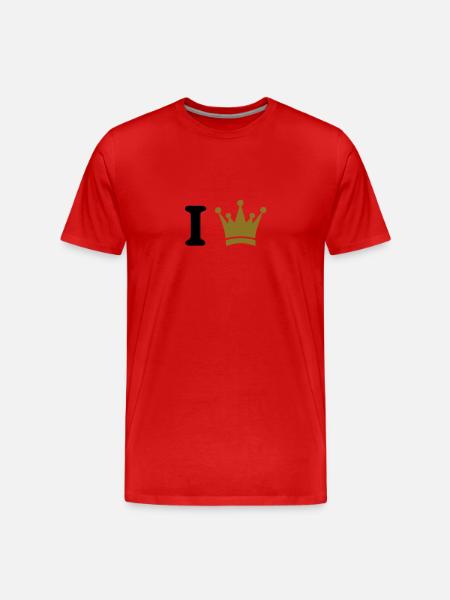 i king - T-shirt bio Premium Homme - rouge