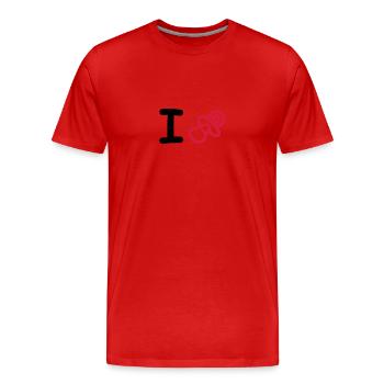 sucettes - T-shirt bio Premium Homme - rouge - Devant - Damien (186cm)