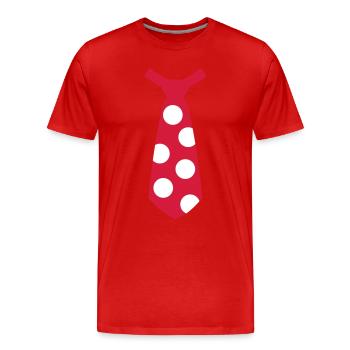 Krawatte - Männer Premium Bio T-Shirt - Rot - Vorne - Damien (186cm)
