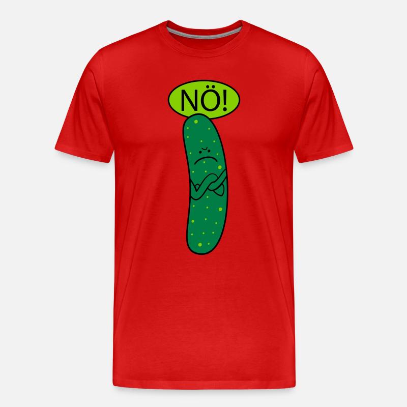 Saure Gurke (b) - Männer Premium Bio T-Shirt - Rot