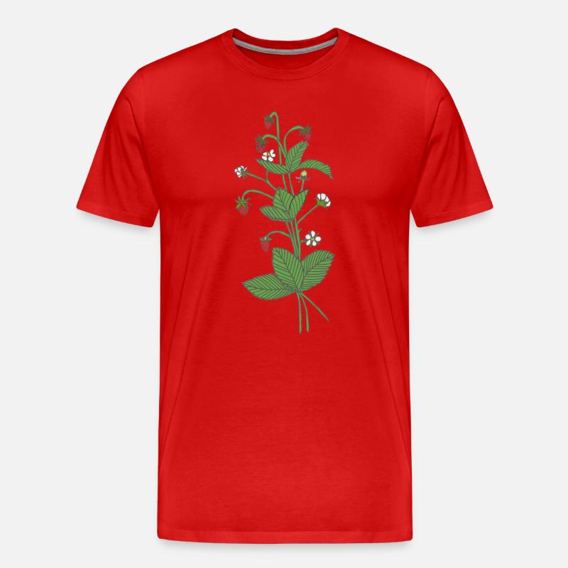 Walderdbeeren - Männer Premium Bio T-Shirt - Rot