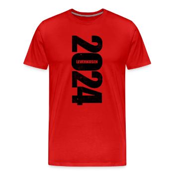 Leverkusen - 2024 - Männer Premium Bio T-Shirt - Rot - Vorne - Damien (186cm)