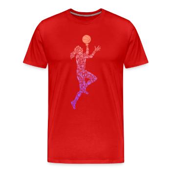 Basketball Symbols Women Basketball Player - Men's Premium Organic T-Shirt - red - Front - Damien (186cm)