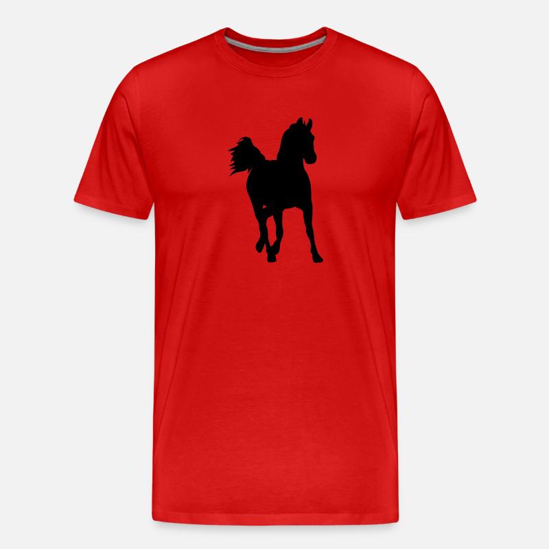 Galoppierendes Pferd - Männer Premium Bio T-Shirt - Rot