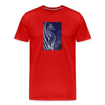 Dragon - Männer Premium Bio T-Shirt - Rot - Vorne - Damien (186cm)