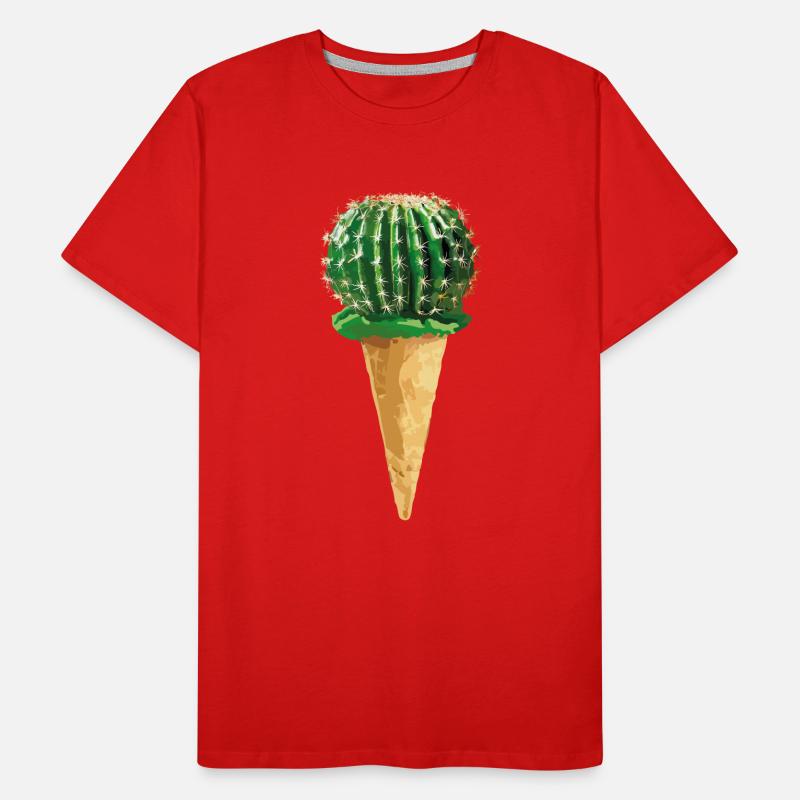 Cactus avec de la crème glacée T-shirt bio Premium Homme