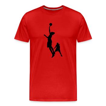 Women basketball eu - Men's Premium Organic T-Shirt - red - Front - Damien (186cm)