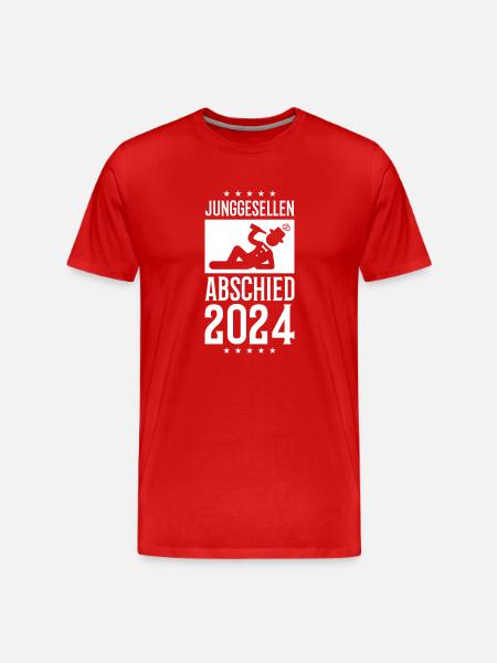 Bachelor party 2024 - Men's Premium Organic T-Shirt - red