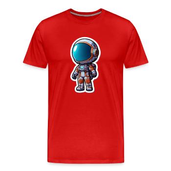 FUTUR ASTRONAUTE CHAUD - T-shirt bio Premium Homme - rouge - Devant - Damien (186cm)