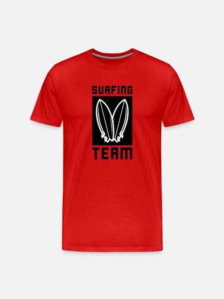 Surfing Team - Men's Premium Organic T-Shirt - red