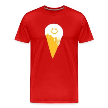 happy ice cream - T-shirt bio Premium Homme - rouge - Devant - Damien (186cm)