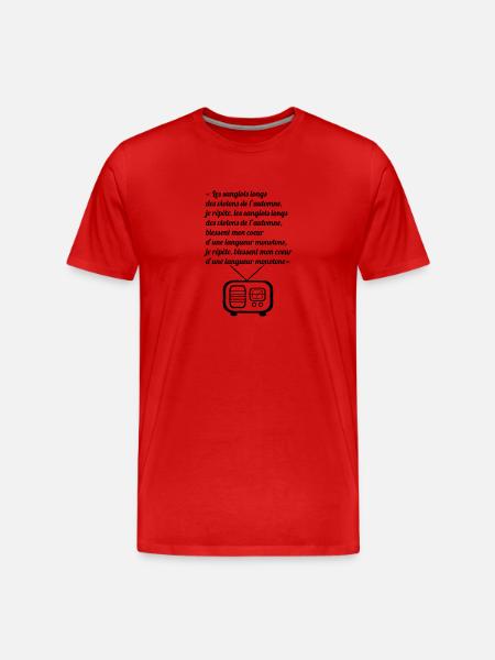ddayradio blak - Männer Premium Bio T-Shirt - Rot