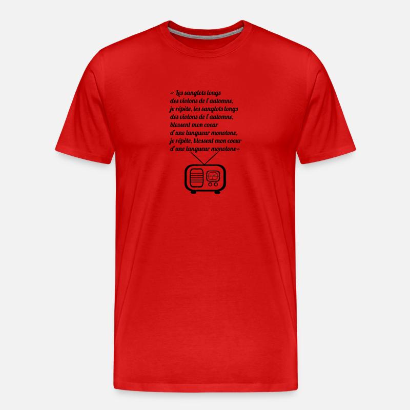 ddayradio blak - Männer Premium Bio T-Shirt - Rot