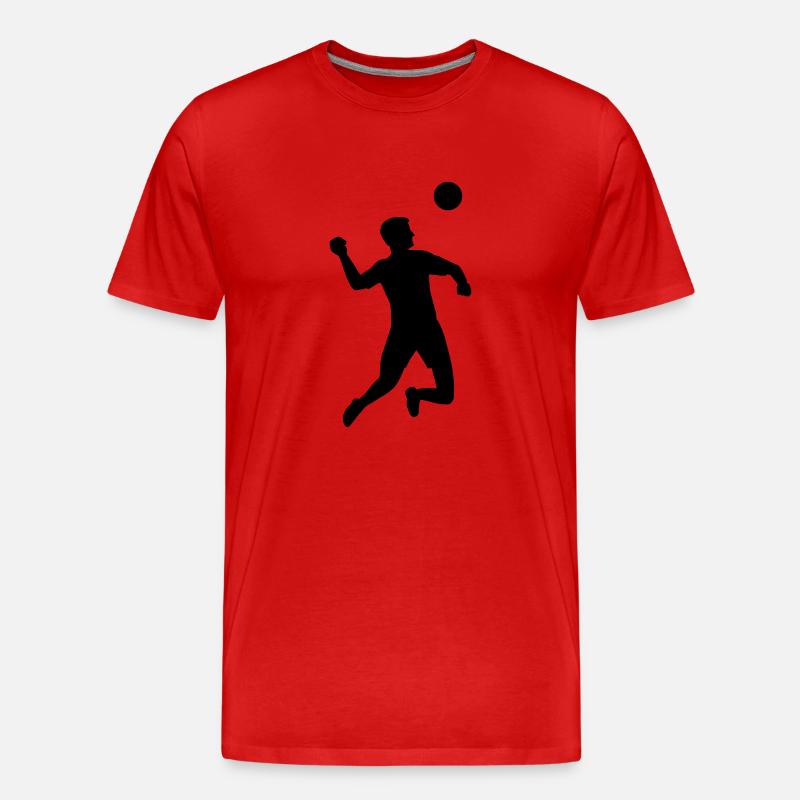 Faustball - Männer Premium Bio T-Shirt - Rot