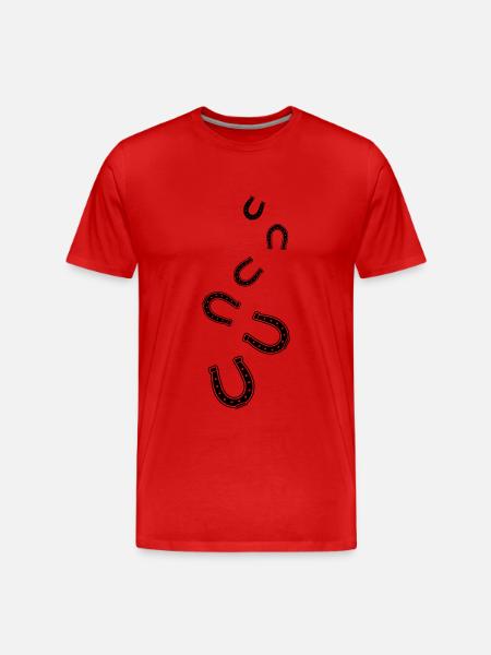 Horseshoe Symbol - Men's Premium Organic T-Shirt - red