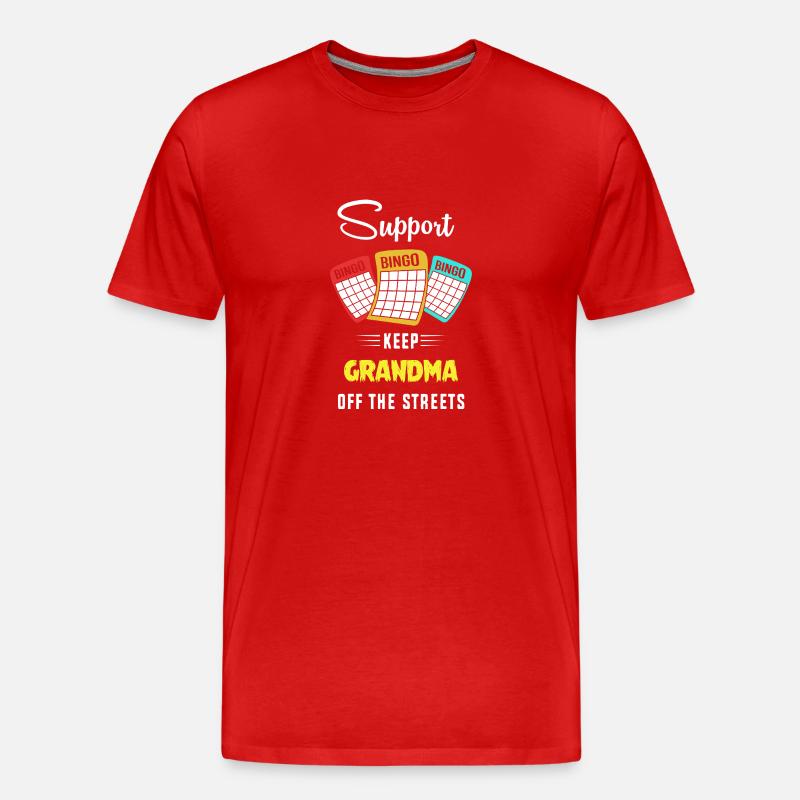Bingo - Männer Premium Bio T-Shirt - Rot