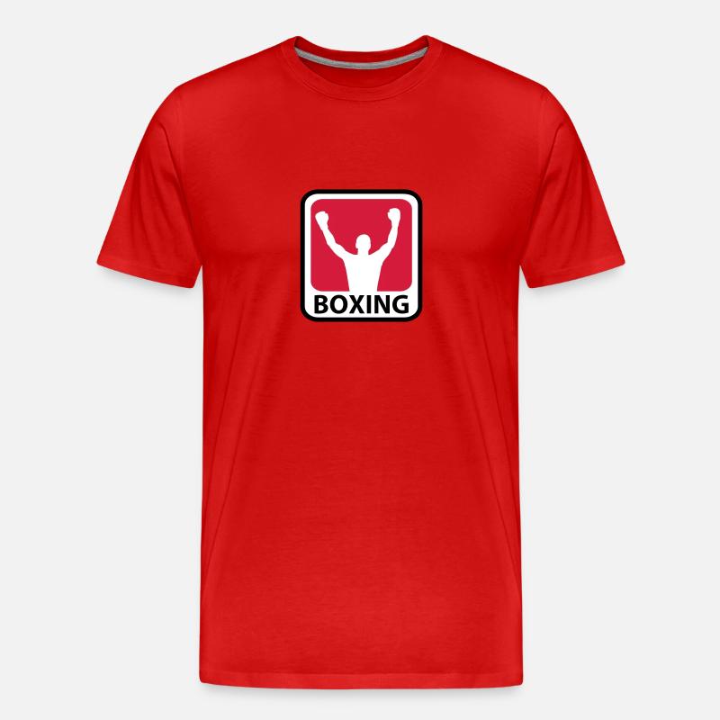 Boxen - Männer Premium Bio T-Shirt - Rot