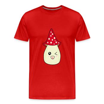 Kawaii Pilz Kawaii Fliegenpilz Kawaii Kostüm - Männer Premium Bio T-Shirt - Rot - Vorne - Damien (186cm)