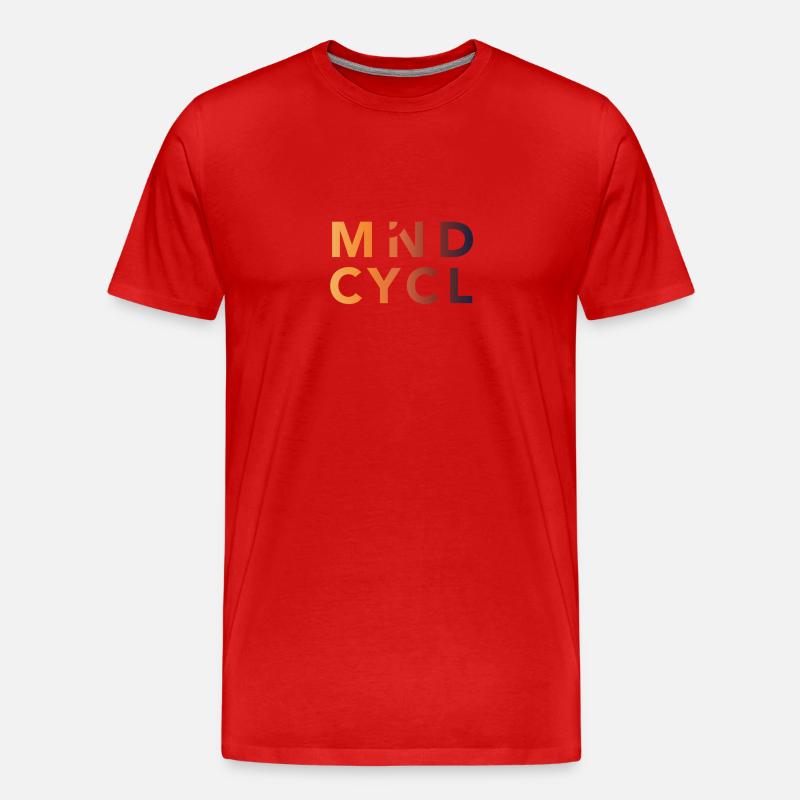 MindCycl Logo Rechteck Colour Gradient - Männer Premium Bio T-Shirt - Rot
