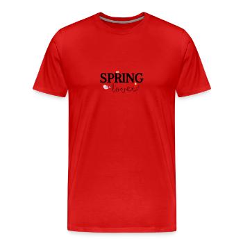 Amoureux du printemps - T-shirt bio Premium Homme - rouge - Devant - Damien (186cm)