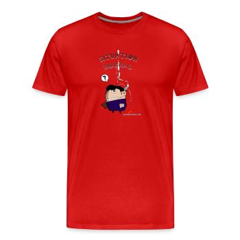 Situation Normal - Men's Premium Organic T-Shirt - red - Front - Damien (186cm)