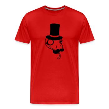 visage monsieur monsieur monsieur messieurs cylindre empire mon - T-shirt bio Premium Homme - rouge - Devant - Damien (186cm)