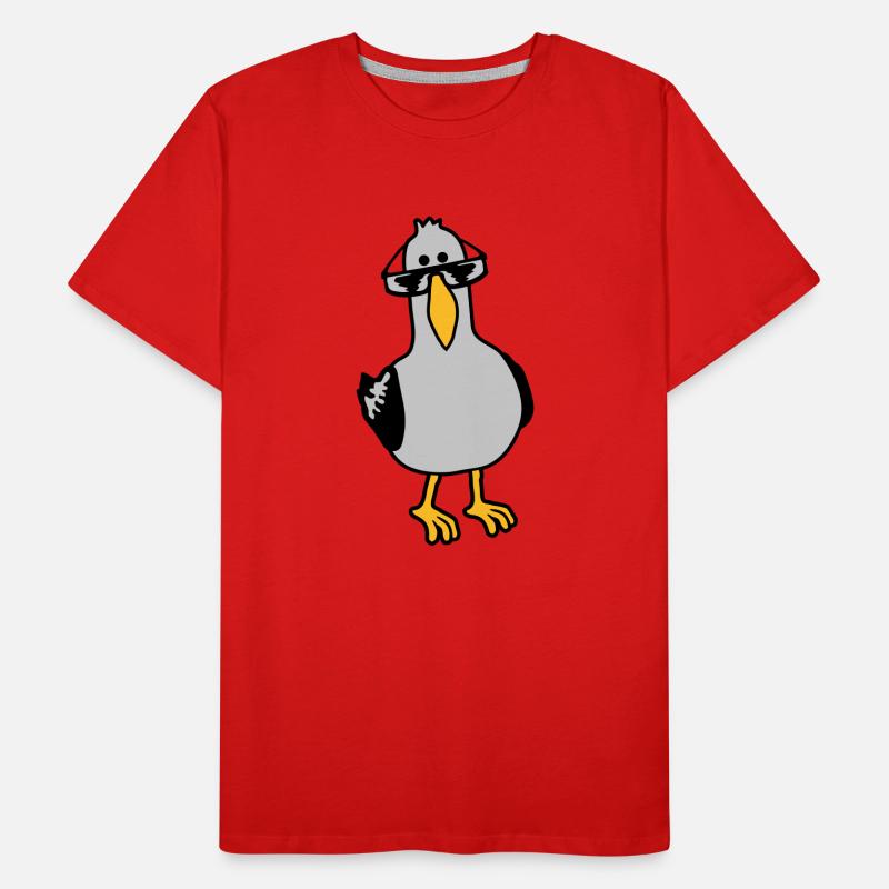 Cooler Blick Möwe Sonnenbrille Männer Premium Bio T-Shirt