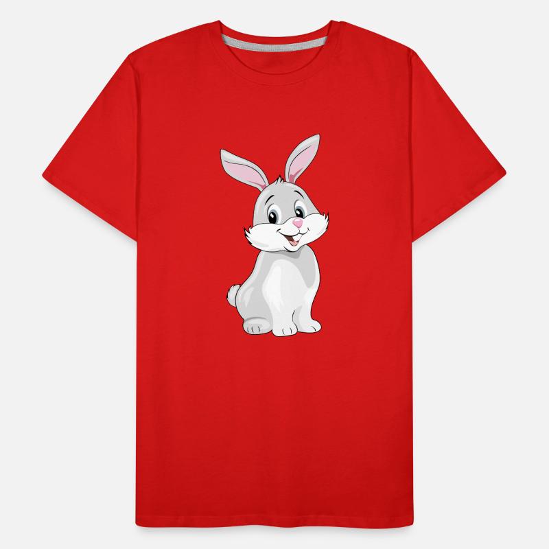Cute smiling rabbit Men's Premium Organic T-Shirt