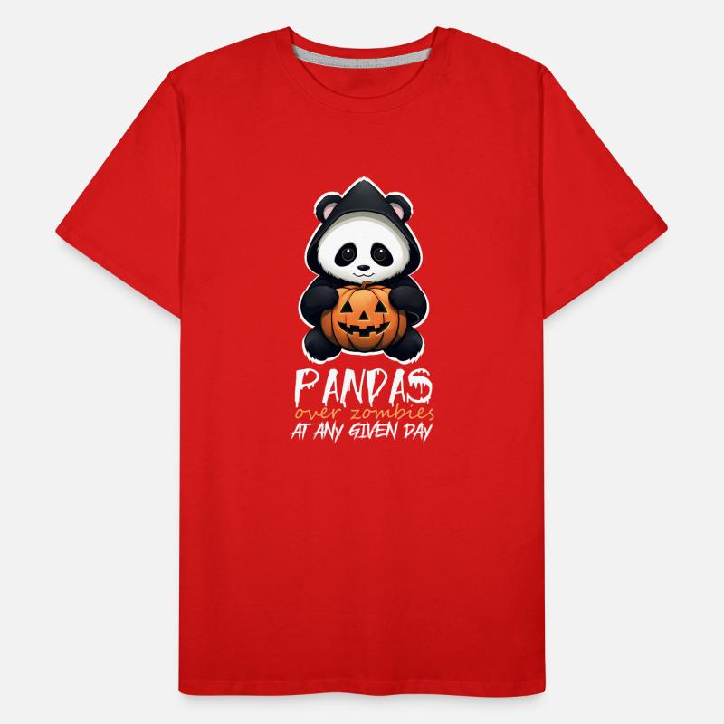 Amusing Halloween Sarcastic Panda Quote Men's Premium Organic T-Shirt