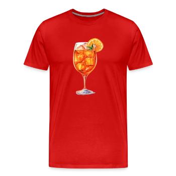 Aperitif, Spritz, Cocktail - Männer Premium Bio T-Shirt - Rot - Vorne - Damien (186cm)