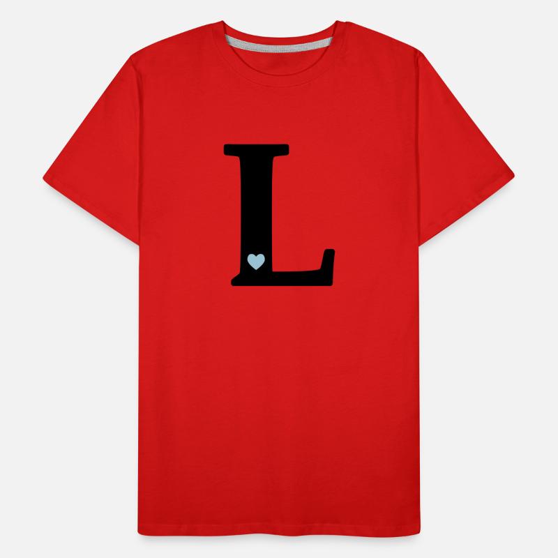 point L Lettre initiale T-shirt bio Premium Homme