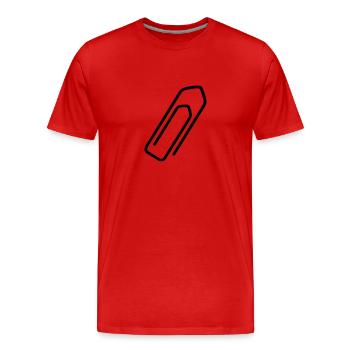 Trombone - T-shirt bio Premium Homme - rouge - Devant - Damien (186cm)