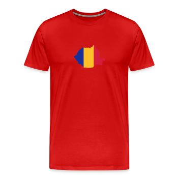 Romania - Men's Premium Organic T-Shirt - red - Front - Damien (186cm)