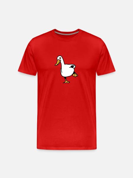 duck - Männer Premium Bio T-Shirt - Rot