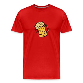 Bier Bier verre22032 - Männer Premium Bio T-Shirt - Rot - Vorne - Damien (186cm)