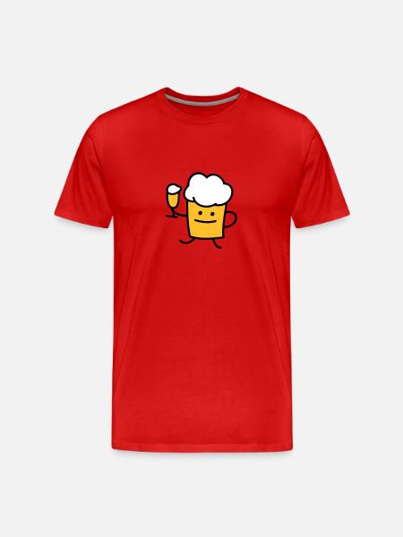 Beer with beer - Men's Premium Organic T-Shirt - red