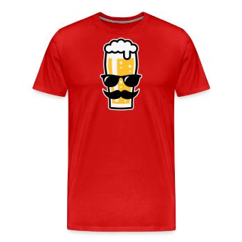 XSonnenbrille Sommer (Dreifarbig) - Männer Premium Bio T-Shirt - Rot - Vorne - Damien (186cm)