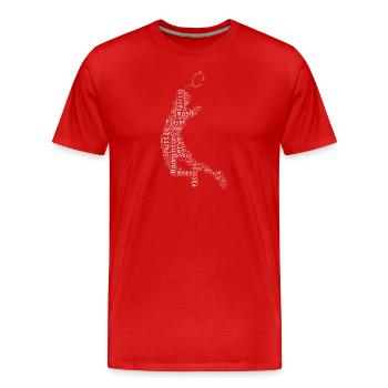 Badminton Badminton Badminton Joueuse de Badminton - T-shirt bio Premium Homme - rouge - Devant - Damien (186cm)