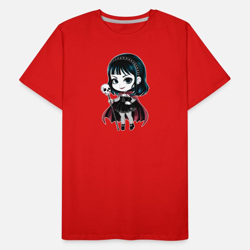 Chibi Gothic-Mädchen Männer Premium Bio T-Shirt
