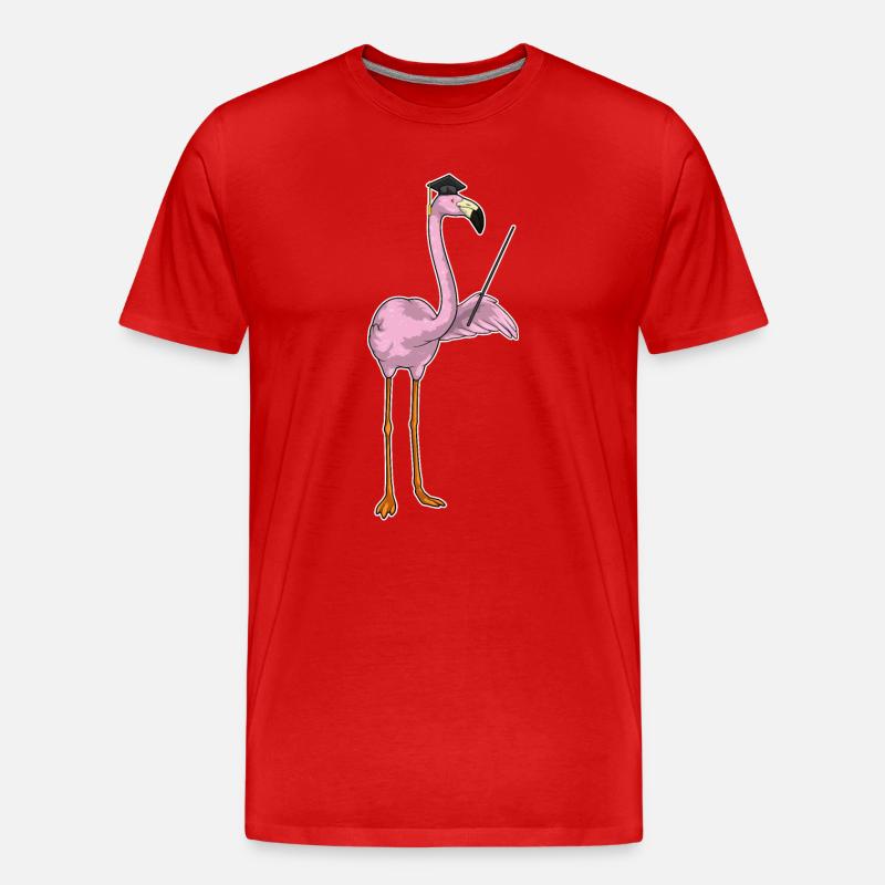 Flamingo Student Diplom - Männer Premium Bio T-Shirt - Rot