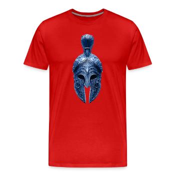 Casque Spartan Warrior - T-shirt bio Premium Homme - rouge - Devant - Damien (186cm)