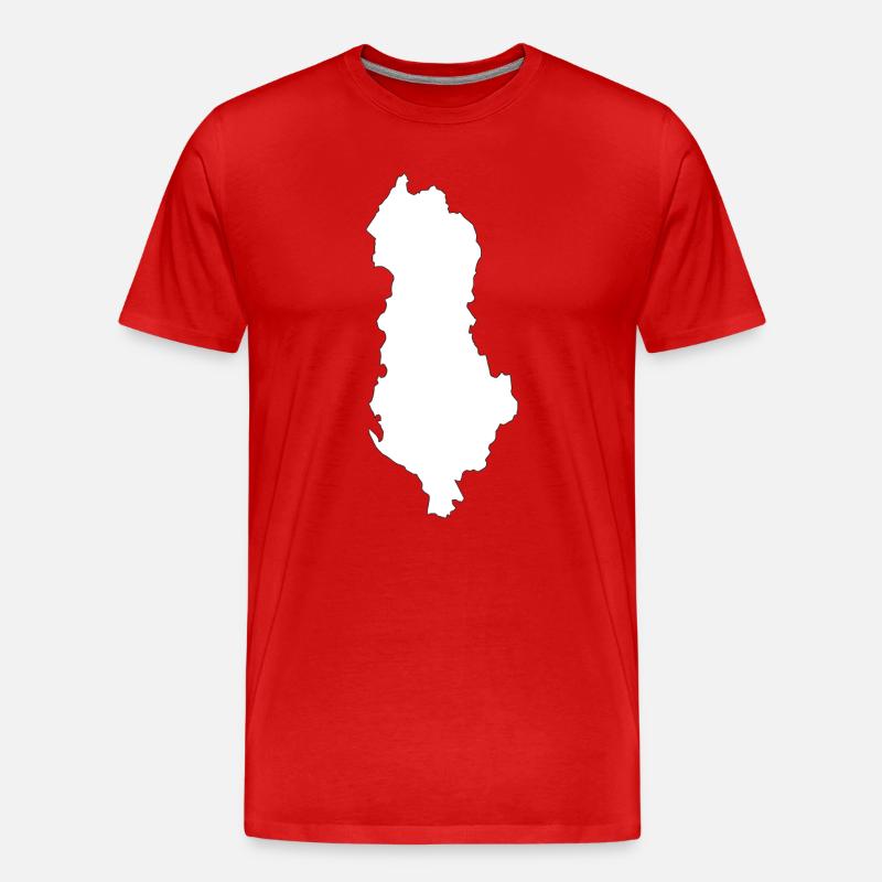 Argentinien-Karte Silhouette Tee - Männer Premium Bio T-Shirt - Rot