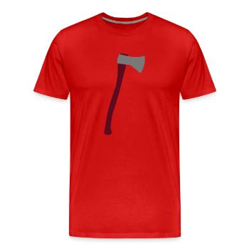 Axt - Männer Premium Bio T-Shirt - Rot - Vorne - Damien (186cm)
