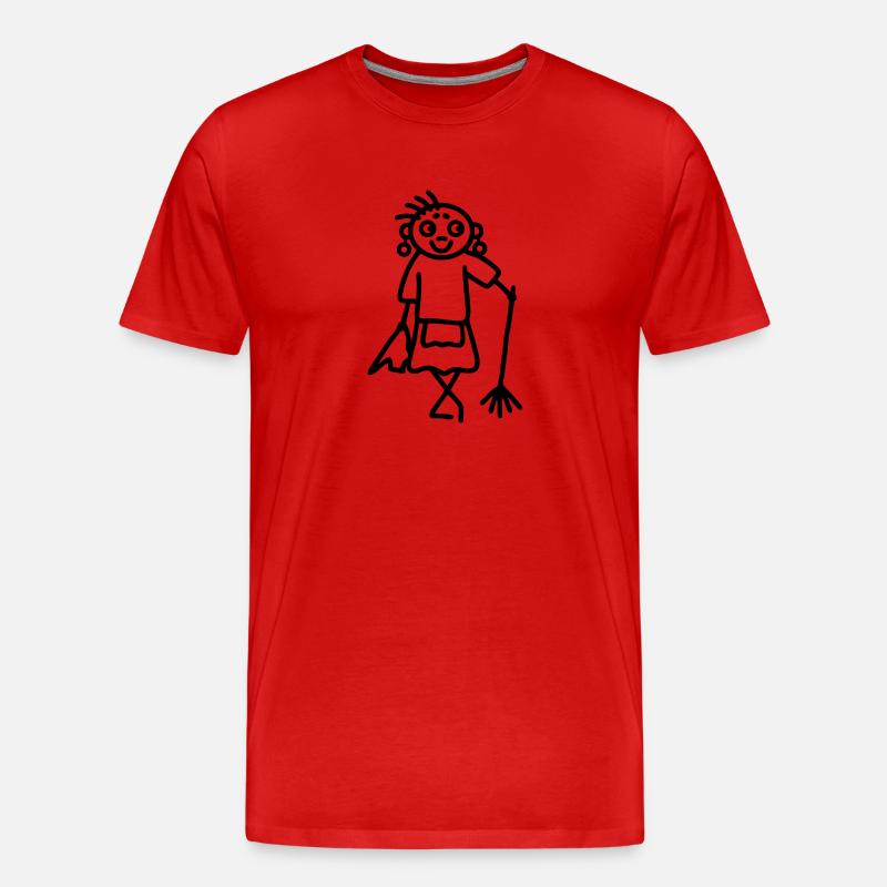 Putzhilfe - Männer Premium Bio T-Shirt - Rot