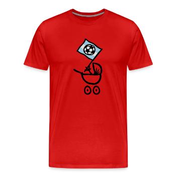 Argentina Bebé Fútbol Fan - Männer Premium Bio T-Shirt - Rot - Vorne - Damien (186cm)