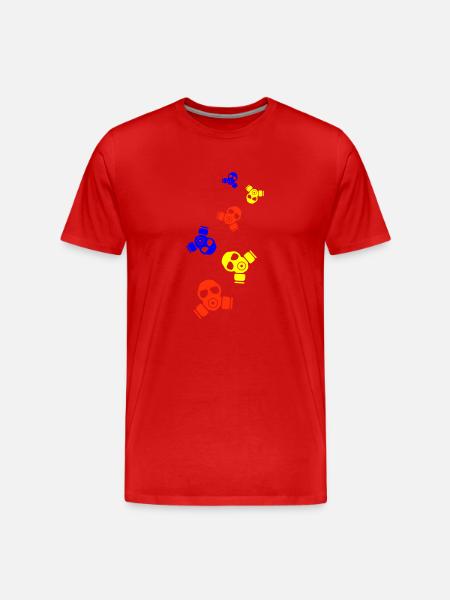 Gas mask symbol - Men's Premium Organic T-Shirt - red
